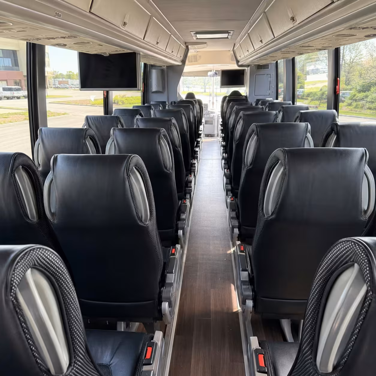 plantation charter bus rental interior